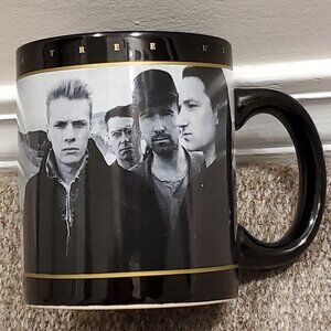 UNUSED black coffee mug U2 Joshua Tree